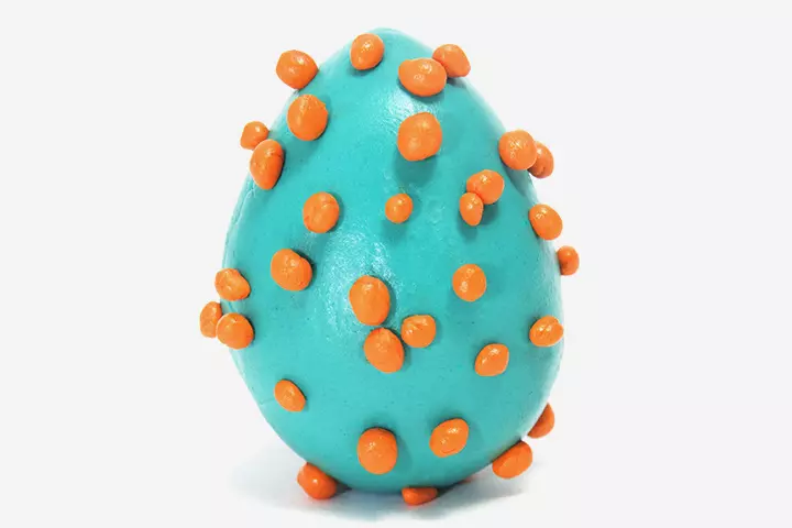 Clay egg craft idea for kids