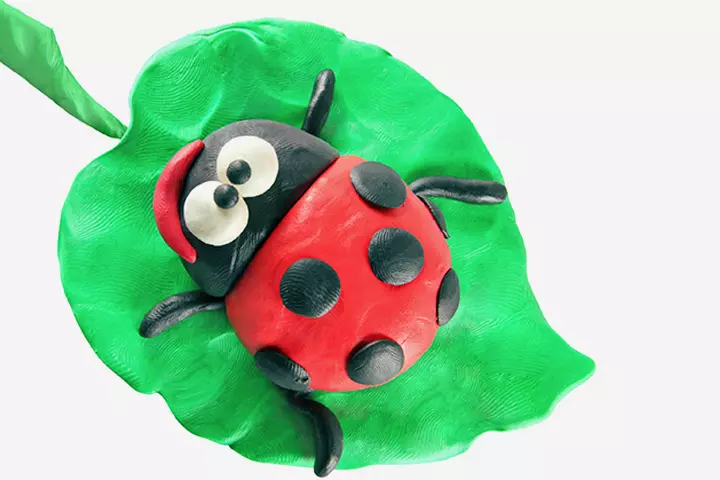 Clay ladybug, insect and bug crafts for kids