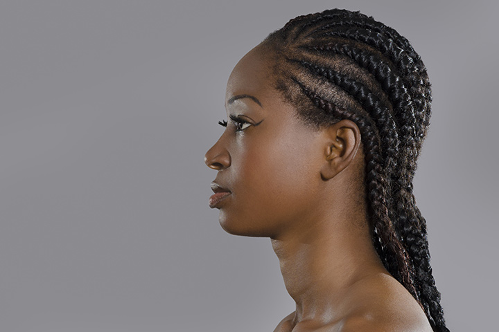 Cornrows hairstyle for black teenager