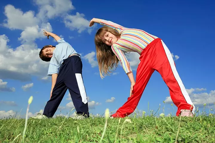 Warm up exercises for kids, exercise 2