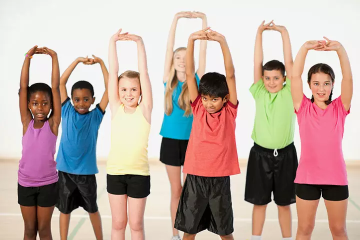 Warm up exercises for kids, exercise 4
