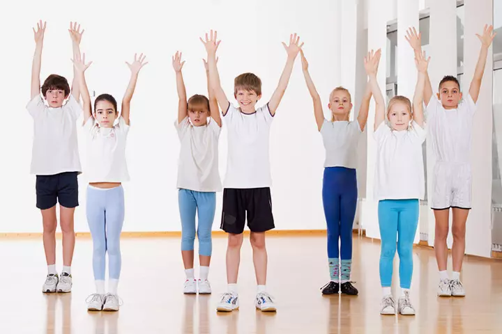 Warm up exercises for kids, exercise 7