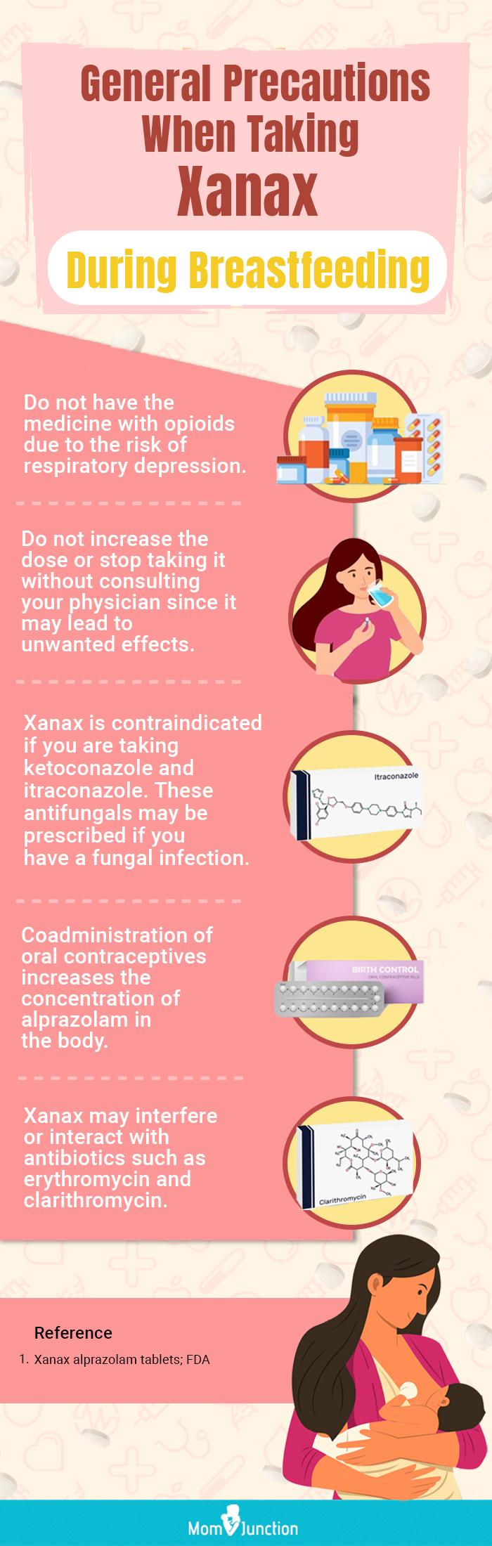 precautions when taking xanax during breastfeeding [infographic]