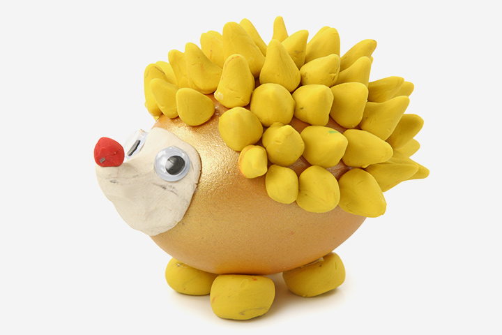 Hedgehog egg craft idea for kids