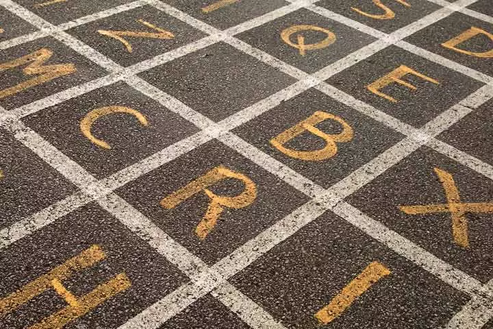 Hopscotch games and alphabet activities for preschool