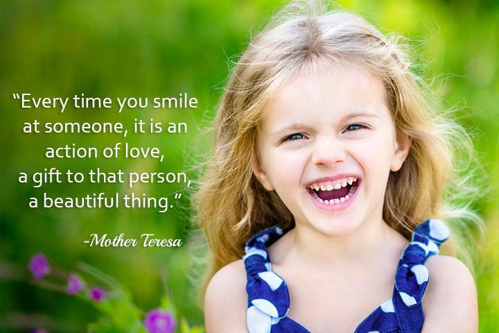 A beautiful thing, smile quote for children