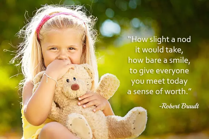 A sense of worth, smile quote for children