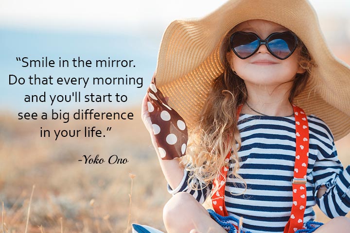 Smile in the mirror, smile quote for children