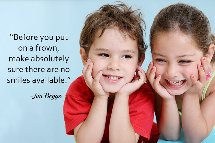 Before you put on a frown, smile quote for children