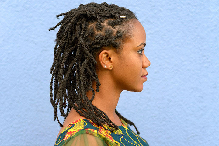Twisty braided dreadlocks hairstyle for black teenager