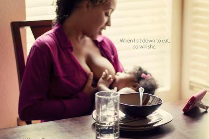 Venessa Simmons has portrayed nursing images on her Normalize Breastfeeding campaign