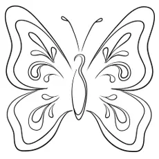 Nature Coloring Pages - Butterfly