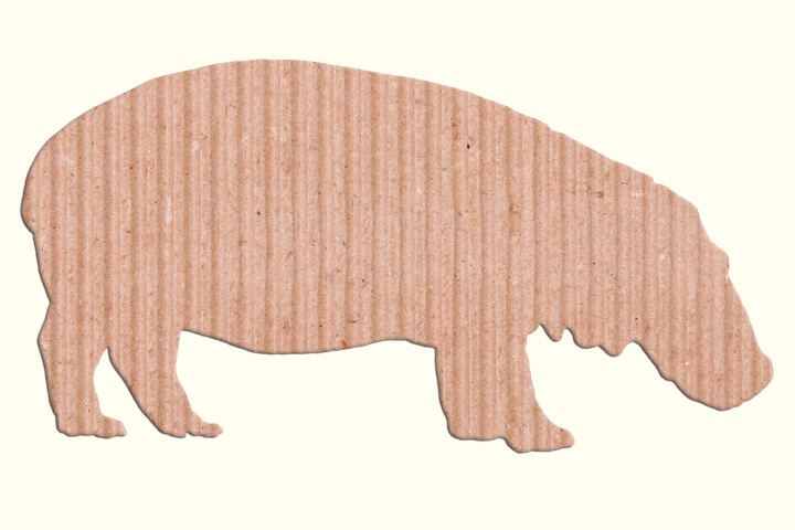 Cardboard hippo craft for preschoolers