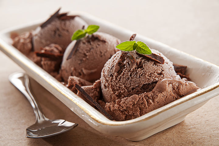 Chocolate icecream for babies