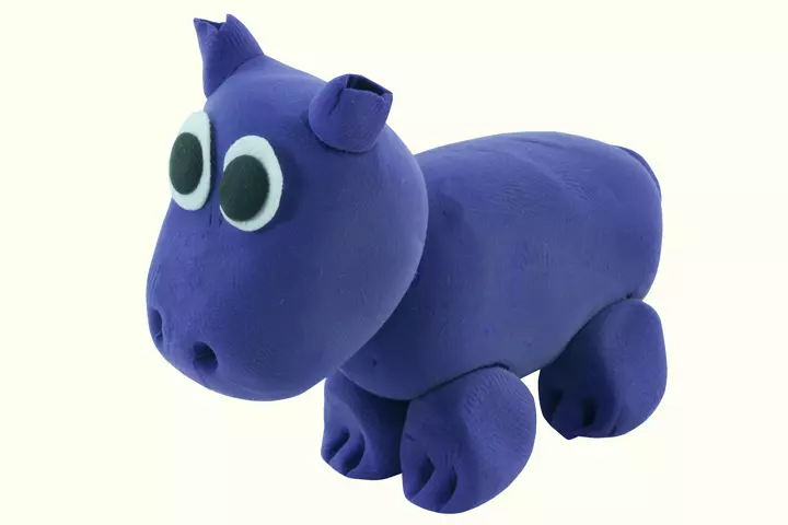 Clay hippo craft for preschoolers