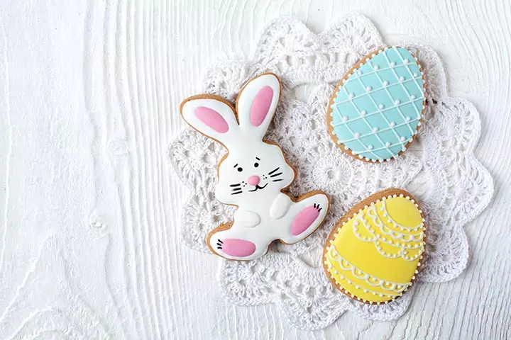 Easter egg cookies craft idea for kids