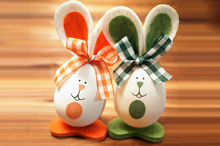 Easter egg bunny craft idea for kids