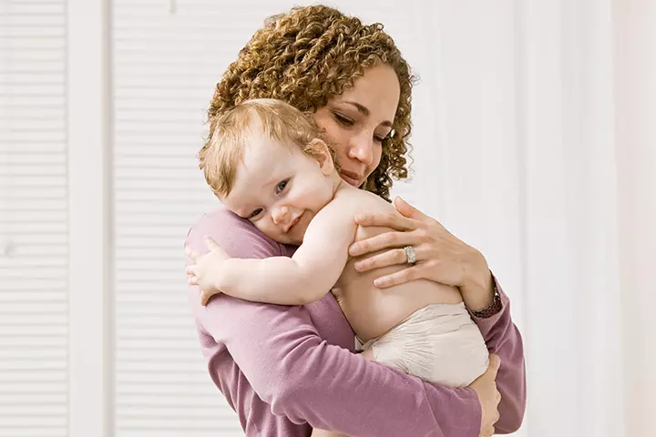 Cuddle time with your 2 month old baby