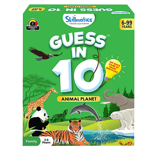 Skillmatics Card Game : Guess In 10 Animal Planet