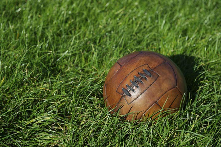 First ever football was made of leather