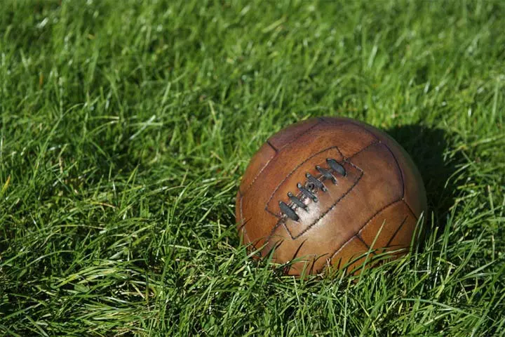 First ever football was made of leather