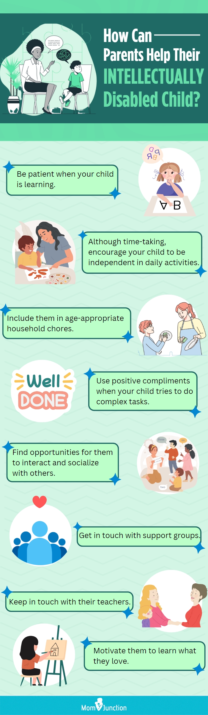 how can parents help their intellectually disabled child (infographic)