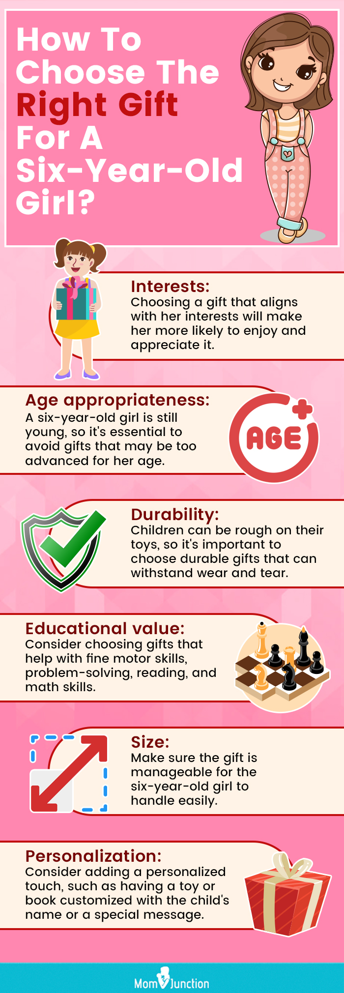 How To Choose The Right Gift For A Six-Year-Old Girl (infographic)