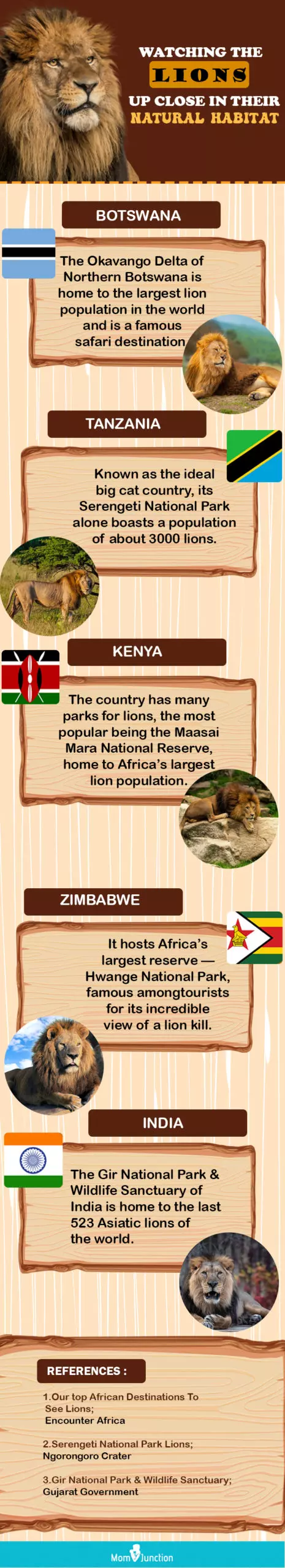 lion reserves across the world (infographic)