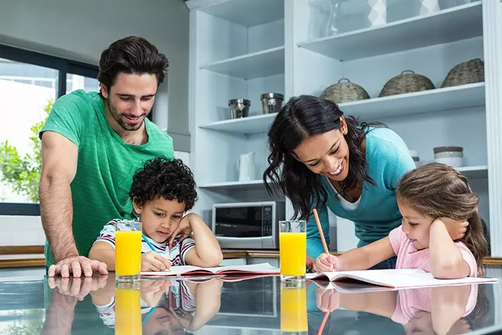 Kitchen study table idea for kids