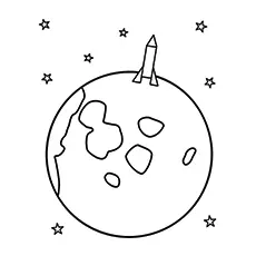 Moon is a Planet Coloring Pages to print