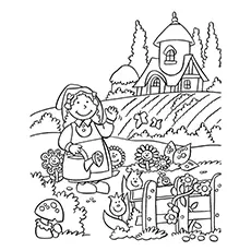 Nature Coloring Pages - Nature In The Backyard