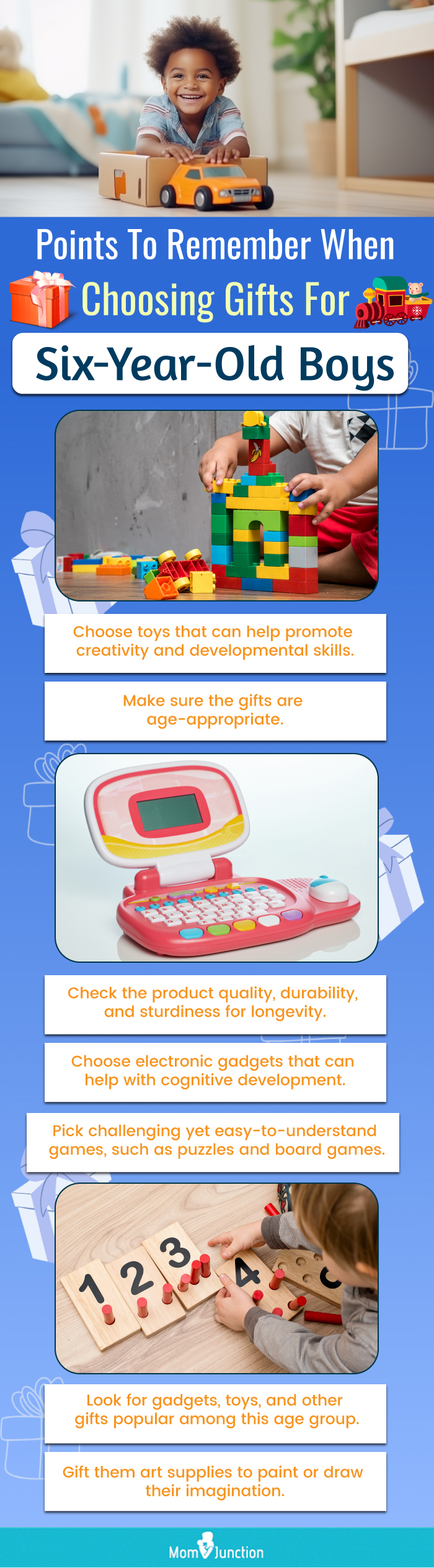 Points To Remember When Choosing Gifts For Six Year Old Boys (infographic)