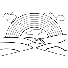 Nature Coloring Pages - Rainbow