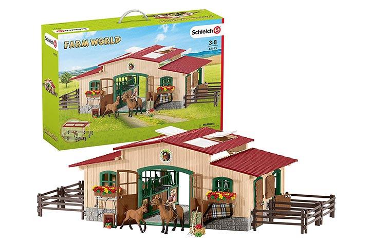 Schleich Stable with Horses Accessories