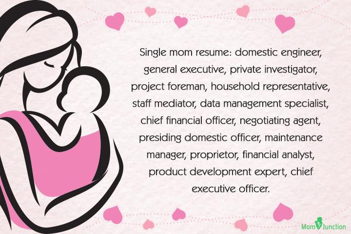 单身母亲resume, single moms quote