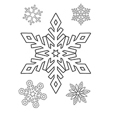 Nature Coloring Pages - Snowflakes