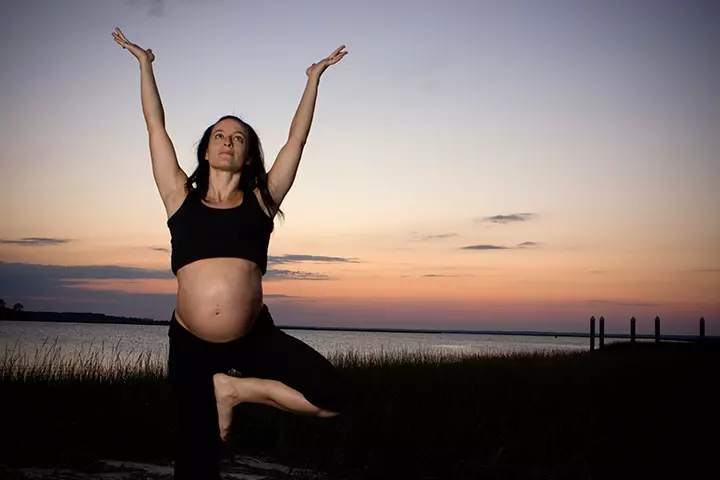 To stand on one leg when heavily pregnant is quite a feat.