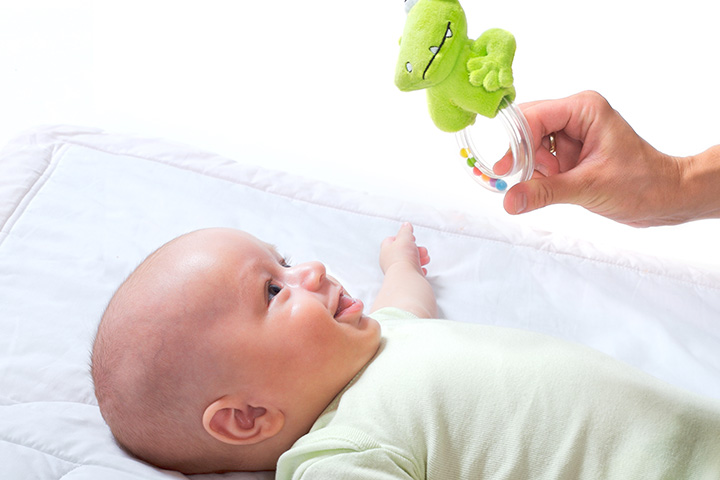 Wiggling toys for 2 month old baby