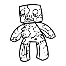 Minecraft Zombie Pigman Coloring Pages 