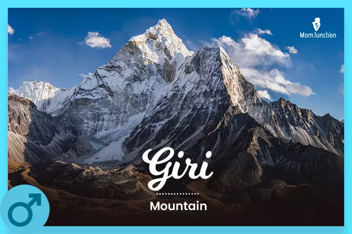 Giri, Mountain inspired baby names