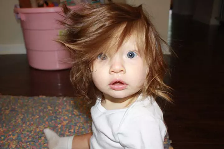 This one's hair could put a rock star to shame!