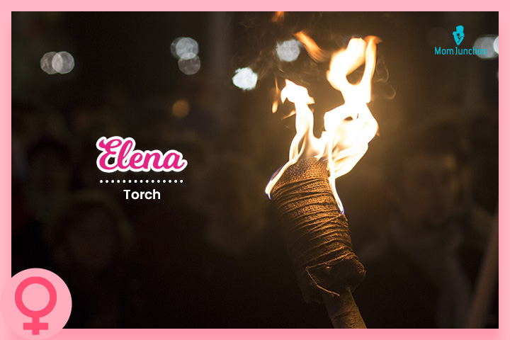 Elena is a November baby name meaning torch