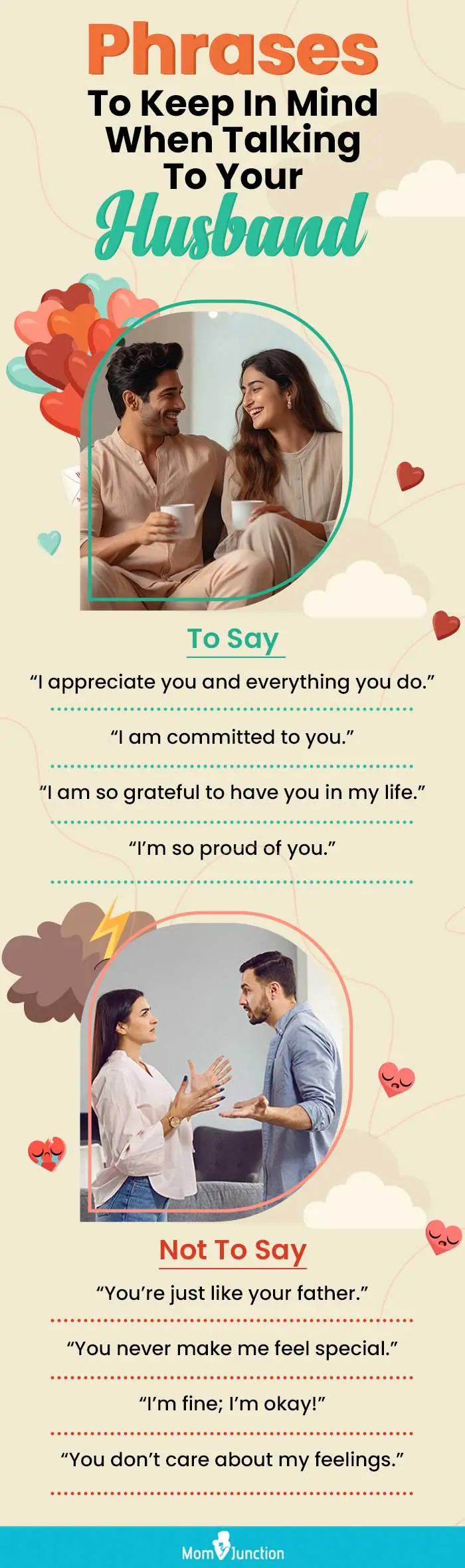 phrases to keep in mind when talking to your husband (infographic)