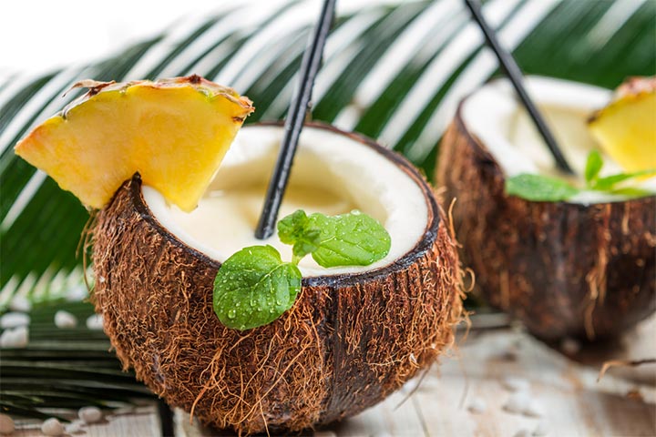 Coco lemonade, non-alcoholic cocktail recipes for kids