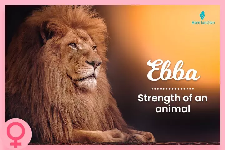 Ebba means strength of an animal