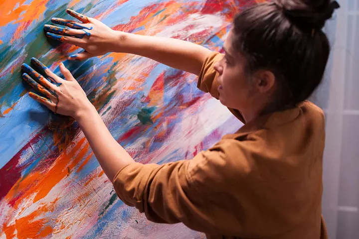 Expressive Finger Painting, Art Therapy Activities For Teens