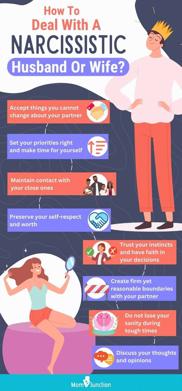 how to deal with a narcissistic husband or wife? [infographic]