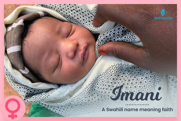 Imani, a baby name that means faith