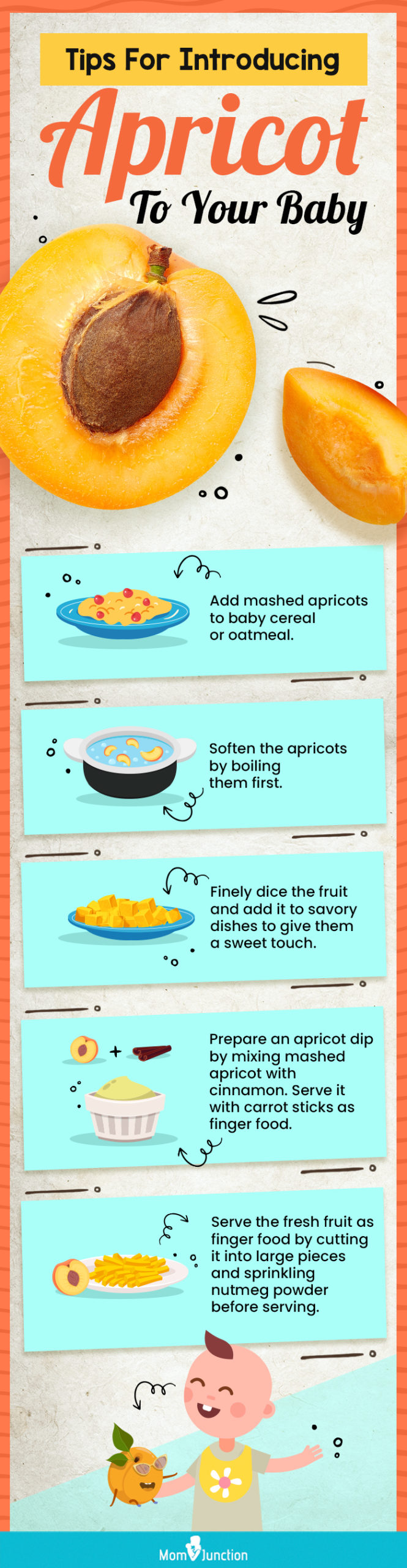 tips for introducing apricot to your baby (infographic)