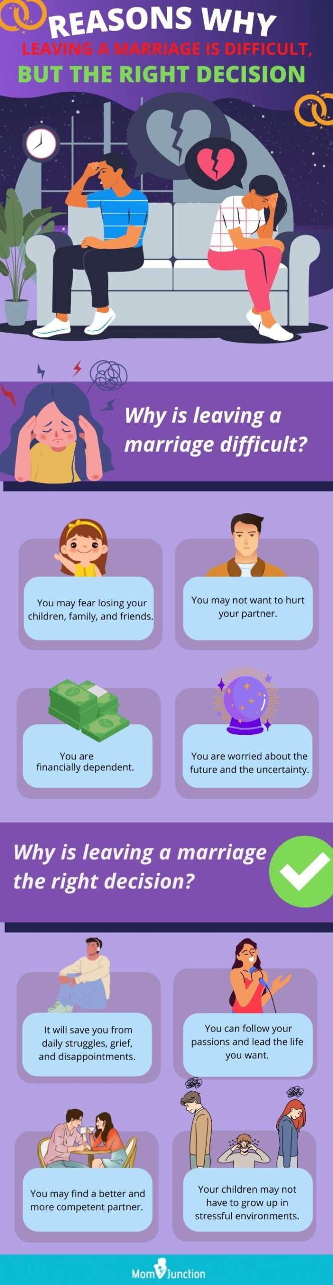 reasons why leaving a marriage is difficult, but the right decision [infographic]